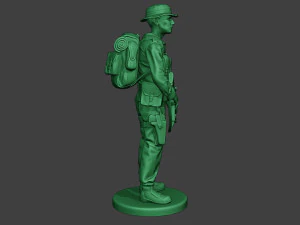 modern jungle soldier stand mjs1 3D Print Model