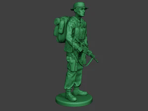 modern jungle soldier stand mjs1 3D Print Model