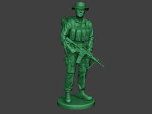 modern jungle soldier stand mjs1 3D Print Model