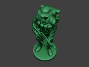 modern jungle soldier stand mjs1 3D Print Model