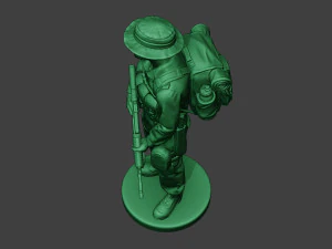 modern jungle soldier stand mjs1 3D Print Model