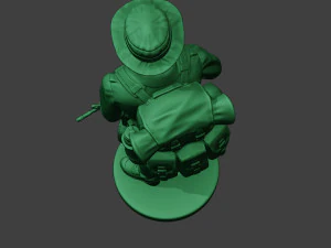 modern jungle soldier stand mjs1 3D Print Model