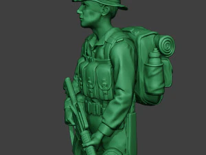 modern jungle soldier stand mjs1 3D Print Model