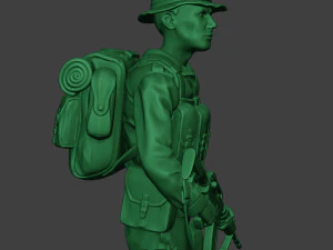 modern jungle soldier stand mjs1 3D Print Model