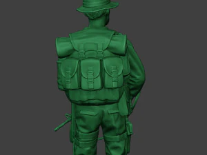 modern jungle soldier stand mjs1 3D Print Model