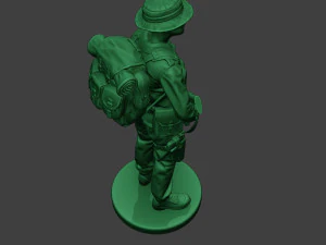 modern jungle soldier stand mjs1 3D Print Model