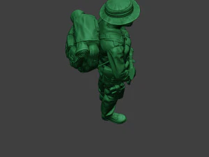 modern jungle soldier stand mjs1 3D Print Model