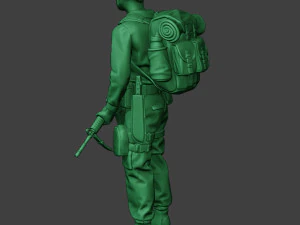 modern jungle soldier stand mjs1 3D Print Model