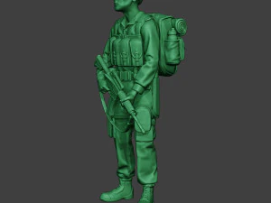 modern jungle soldier stand mjs1 3D Print Model