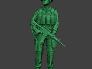 modern jungle soldier stand mjs1 3D Print Model
