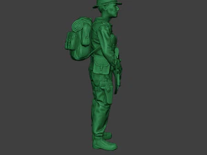 modern jungle soldier stand mjs1 3D Print Model