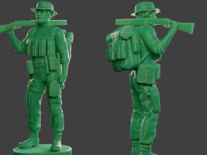 आधुनिक जंगल सैनिक स्टैंड2 एमजेएस1 3D प्रिंट मॉडल