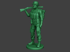 आधुनिक जंगल सैनिक स्टैंड2 एमजेएस1 3D प्रिंट मॉडल