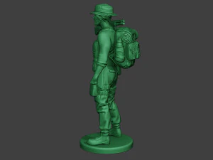 आधुनिक जंगल सैनिक स्टैंड2 एमजेएस1 3D प्रिंट मॉडल