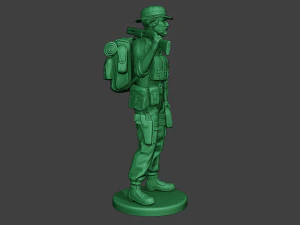 आधुनिक जंगल सैनिक स्टैंड2 एमजेएस1 3D प्रिंट मॉडल