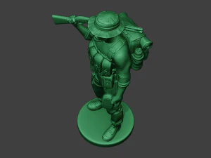 आधुनिक जंगल सैनिक स्टैंड2 एमजेएस1 3D प्रिंट मॉडल