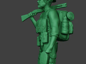 आधुनिक जंगल सैनिक स्टैंड2 एमजेएस1 3D प्रिंट मॉडल