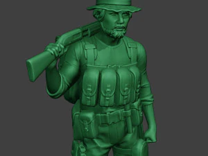 आधुनिक जंगल सैनिक स्टैंड2 एमजेएस1 3D प्रिंट मॉडल