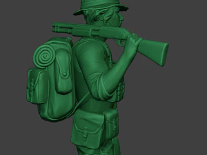 आधुनिक जंगल सैनिक स्टैंड2 एमजेएस1 3D प्रिंट मॉडल