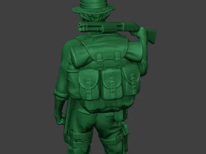 आधुनिक जंगल सैनिक स्टैंड2 एमजेएस1 3D प्रिंट मॉडल