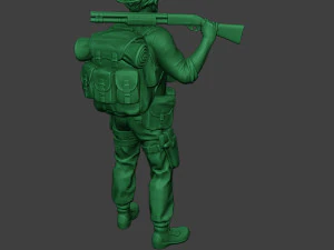 आधुनिक जंगल सैनिक स्टैंड2 एमजेएस1 3D प्रिंट मॉडल