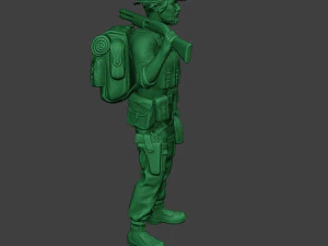 आधुनिक जंगल सैनिक स्टैंड2 एमजेएस1 3D प्रिंट मॉडल