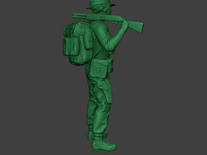 आधुनिक जंगल सैनिक स्टैंड2 एमजेएस1 3D प्रिंट मॉडल