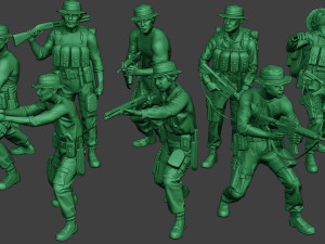 modern jungle soldiers mjs1 pack 3 3D Print Model