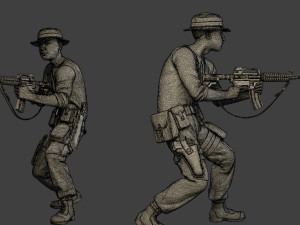 modern jungle soldiers mjs1 pack 3 3D 打印模型