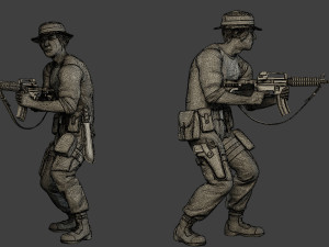 modern jungle soldiers mjs1 pack 3 3D 打印模型