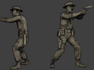 modern jungle soldiers mjs1 pack 3 3D 打印模型