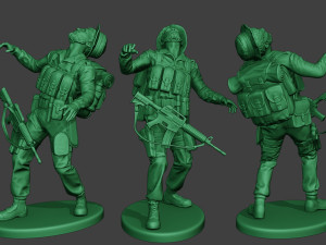 modern jungle soldiers mjs1 pack 3 3D 打印模型