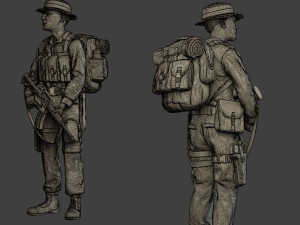 modern jungle soldiers mjs1 pack 3 3D 打印模型