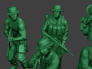 modern jungle soldiers mjs1 pack 3 3D 打印模型