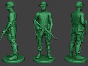 modern jungle soldier stand3 mjs1 3D Print Model