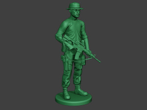 modern jungle soldier stand3 mjs1 3D Baskı Modeli