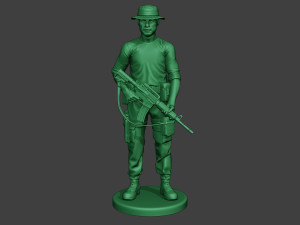 modern jungle soldier stand3 mjs1 3D Baskı Modeli