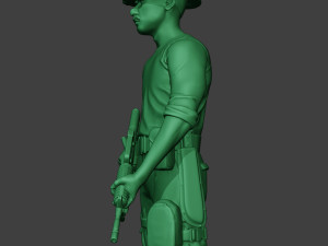 modern jungle soldier stand3 mjs1 3D Baskı Modeli