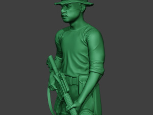 modern jungle soldier stand3 mjs1 3D Baskı Modeli