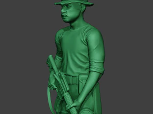 modern jungle soldier stand3 mjs1 3D Print Model