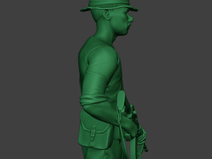 modern jungle soldier stand3 mjs1 3D Baskı Modeli