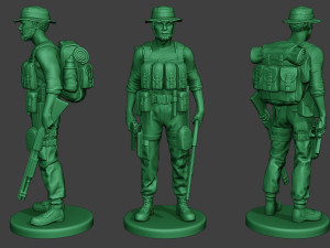 modern jungle soldier stand4 mjs1 3D Print Model