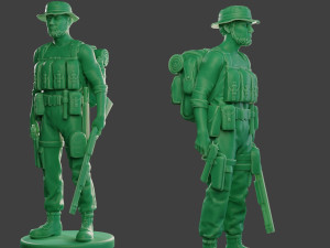 modern jungle soldier stand4 mjs1 Modèles 3D en vedette