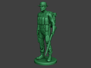 modern jungle soldier stand4 mjs1 Modèles 3D en vedette