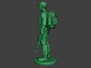 modern jungle soldier stand4 mjs1 Modèles 3D en vedette