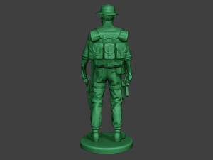 modern jungle soldier stand4 mjs1 3D Print Model