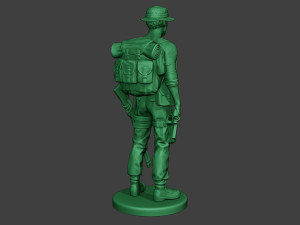 modern jungle soldier stand4 mjs1 Modèles 3D en vedette