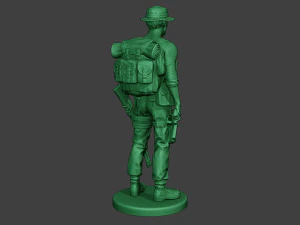 modern jungle soldier stand4 mjs1 3D Print Model