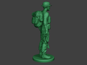 modern jungle soldier stand4 mjs1 Modèles 3D en vedette