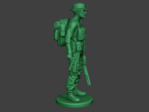 modern jungle soldier stand4 mjs1 Modèles 3D en vedette